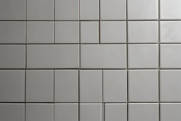 Clean white tiles with slightly darkened grout lines, top-down view