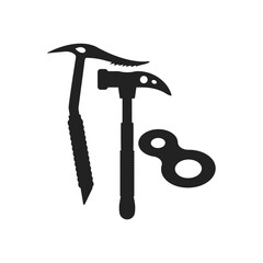 Climbing equipment icon set vector flat design