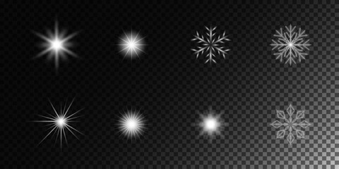 Set of luminous elements, light, shiny rays, luminous lines, New Year's luminous decorations, rays of light. Set of lighting effects, effect 21. Set of isolated objects 47.