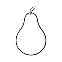 Highly detailed vector illustration of a single ripe pear perfect for culinary designs branding and fresh produce marketing materials