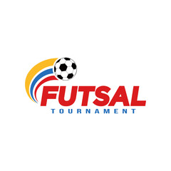 Futsal tournament logo vector simple concept