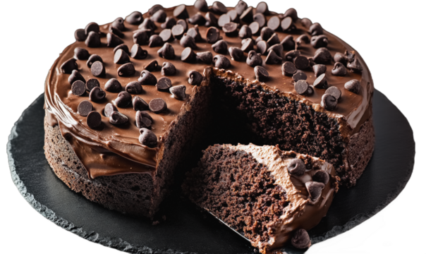 Delicious Chocolate Fudge Cake with Chocolate Chips