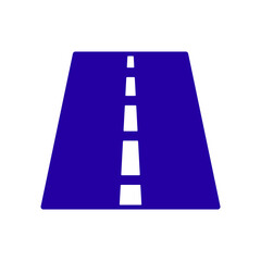 Icon a road, isolated against a clean background.