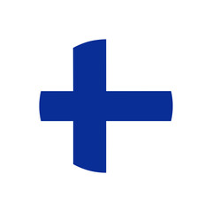 finland round flag , vector isolated on transparent background