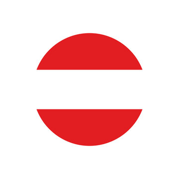 austria round flag , vector isolated on transparent background