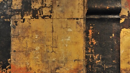 Fototapeta premium Abstract Gold Black Grunge Texture Wall Background
