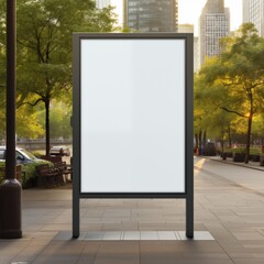 Billboard Advertising Space in Modern Cityscape