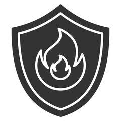 Fire Safety Glyph Icon Element For Design