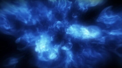 Blue Energy Explosion Light Burst – Abstract Sci-Fi Animation - Powered by Adobe