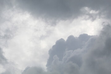 Dramatic Overcast Sky with Thick Grey Clouds Before Rainstorm