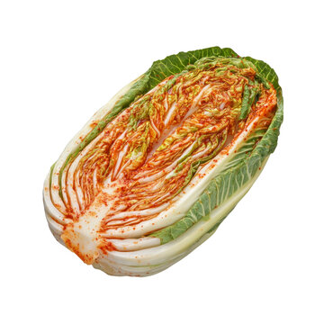 Spicy Kimchi Cabbage, Half-Head Close-up