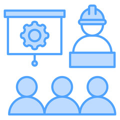 Training Blue Icon Element For Design