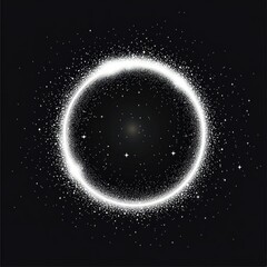 White glowing sun light design space stars.