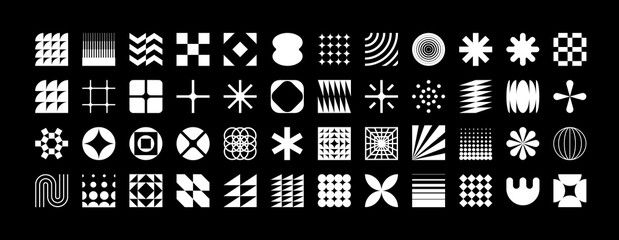 Collection of geometric and abstract shapes.