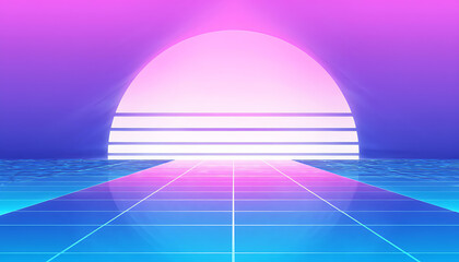 abstract synthwave background