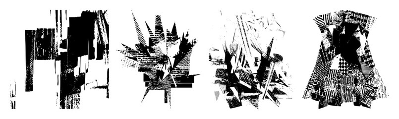 Obraz premium Vector Abstract geometric structures showcase dynamic fragmented compositions.