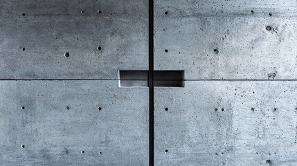 Concrete panel joint background with grey mortar lines, brutalist architecture detail for urban brand.