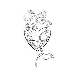 Roses Growing in the Heart 