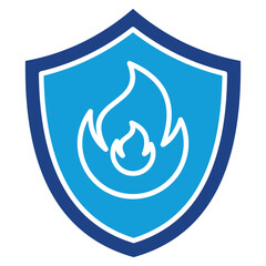 Fire Safety Dual Tone Icon Element For Design