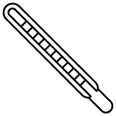 Minimal Thermometer Line Art Vector