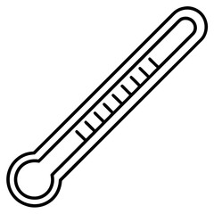 Minimal Thermometer Line Art Vector
