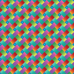 Vibrant Rainbow Weave Pattern Background