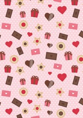 seamless pattern with hearts