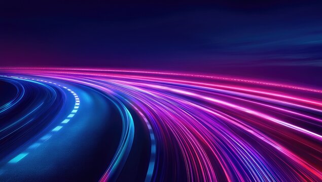 Nighttime highway speed blur