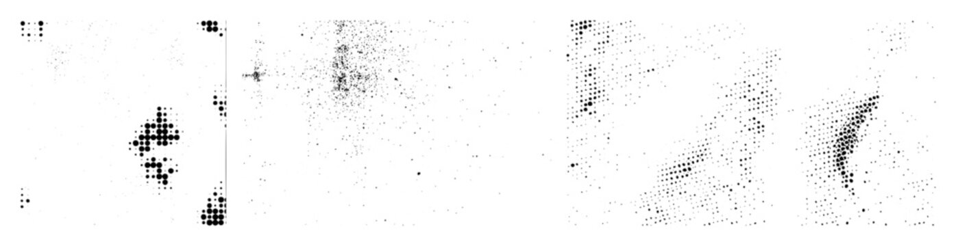 Vector Abstract scatter plot with linear and dense clusters.