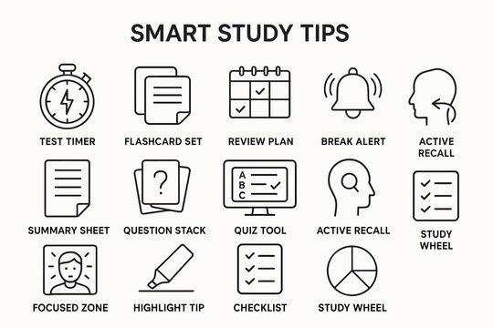 Effective study tips: tools for active recall and time management