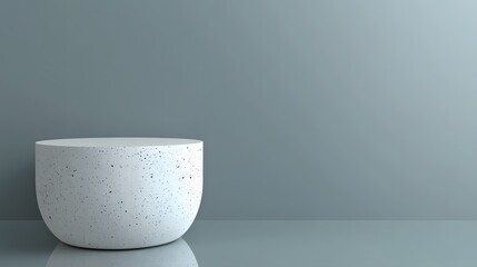 Minimalist White Concrete Product Display Podium Studio Background