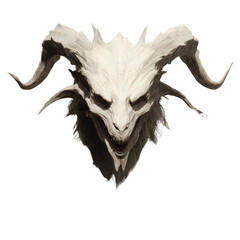 Fototapeta premium 3D Render of a Ghastly, Horned Creature's Head