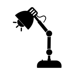 Desk lamp isolated on white background.