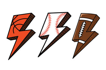 Sports Lightning Bolt Icons