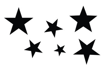 Obraz premium Bold Hand-Drawn Star Shapes