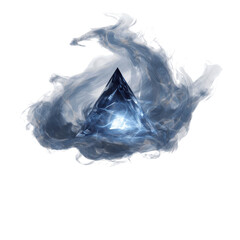 Fototapeta premium Mystical Energy Pyramid Enveloped in Ethereal Smoke