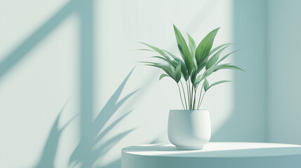 Green interior design concept background with copy space