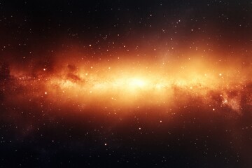 Obraz premium A bright orange galaxy with a lot of stars and a dark background