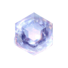 Celestial Hexagon A 3D Abstract of Clouds and Light