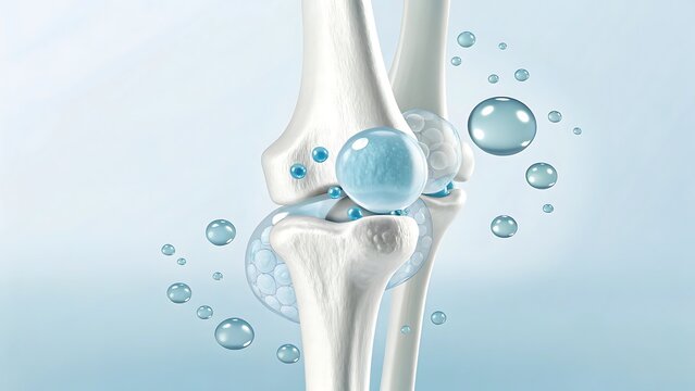Knee joint health supplement cartilage repair illustration