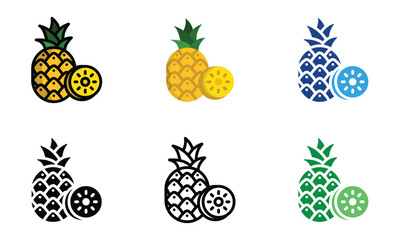 Pineapple Icon (Multiple style).