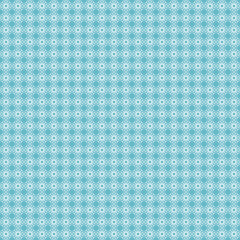 Ornamental seamless pattern with abstract shapes on blue background