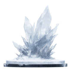 Stunning Ice Crystals on a Glass Base - Winter Wonderland