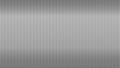 3D transparent ribbed glass background with a gradient effect. Rendered corrugated wall featuring overlay reflections—a vector design. Reeded glass showcasing a black and white gradient.