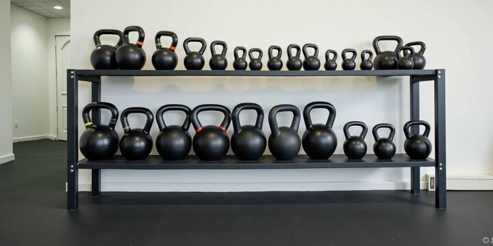 Rack of Kettlebells