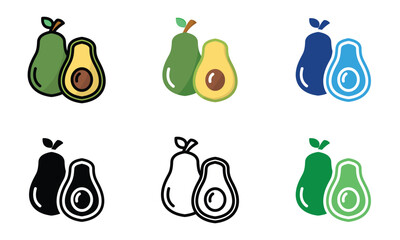 Avocado Icon (Multiple style).