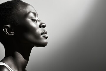 Fototapeta premium Black african woman photography portrait adult.