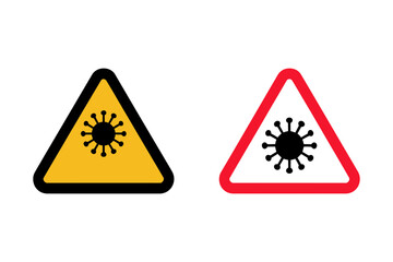 Obraz premium Coronavirus covid warning sign pandemic health risk