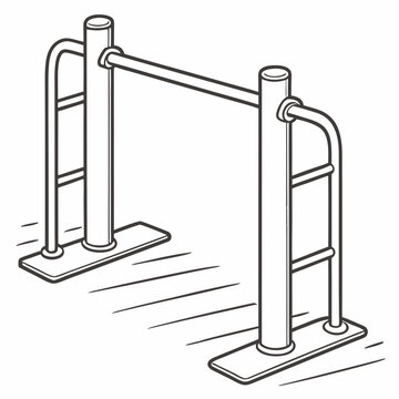 Outdoor fitness equipment pull up bar parallel bars workout gym exercise