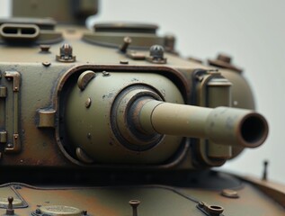 Side view of a tank&rsquo;s turret with visible control hatches and detailed mechanical joints, emphasizing realism